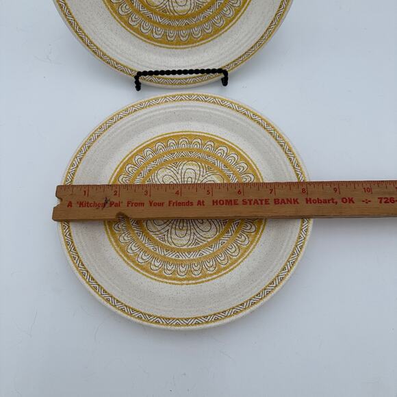Vintage Salad Plates by Franciscan in Hacienda Gold Pattern Set of 2 - Picture 3 of 8